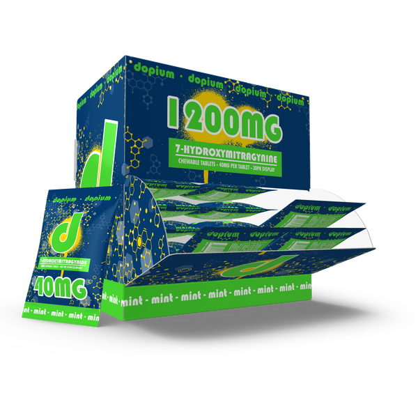 DOPIUM 7-HYROXYMITRAGYNINE 40MG TABLETS (30CT/DISPLAY)
