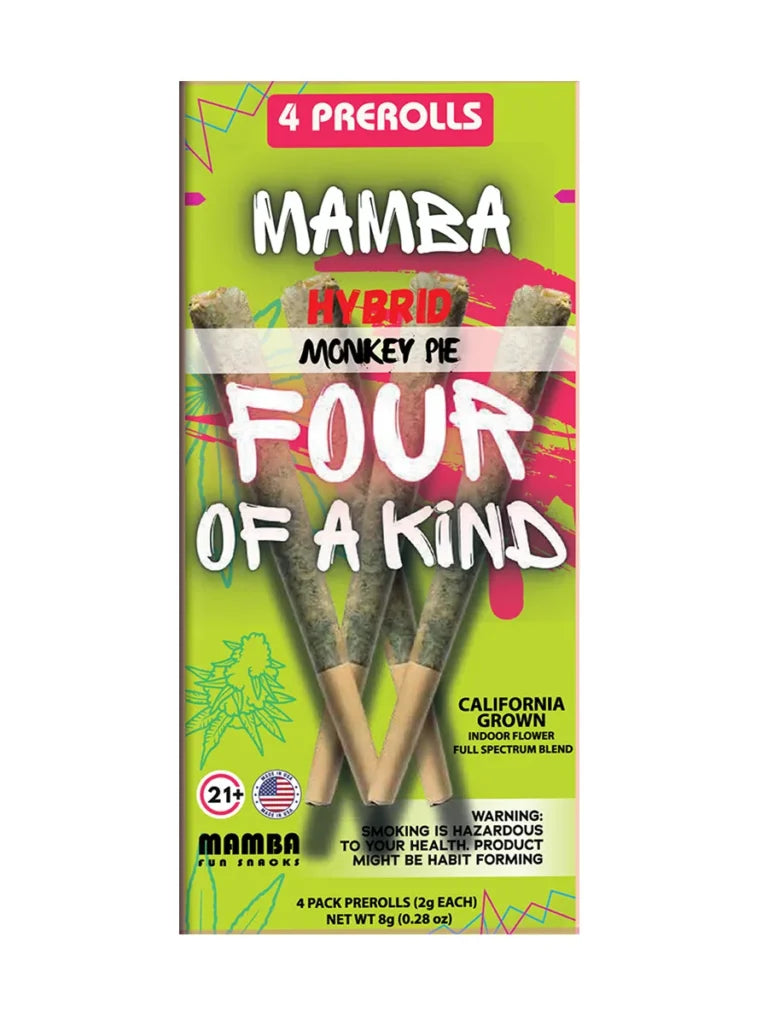 SAMBA FOUR OF A KIND 2G THC-A PRE ROLLS (4CT/PACK, 8G/PACK)
