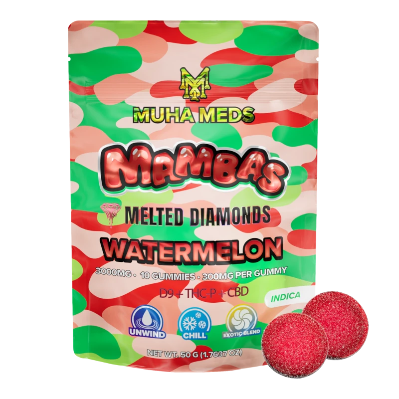 MUHA MEDS MELTED DIAMONDS 3000MG GUMMIES (300MG/GUMMY)