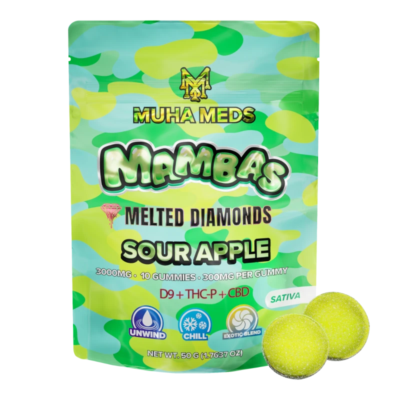 MUHA MEDS MELTED DIAMONDS 3000MG GUMMIES (300MG/GUMMY)