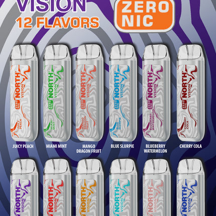 NORTH VISION ZERO NIC 15K PUFFS DISPOSABLE VAPE (5CT DISPLAY)