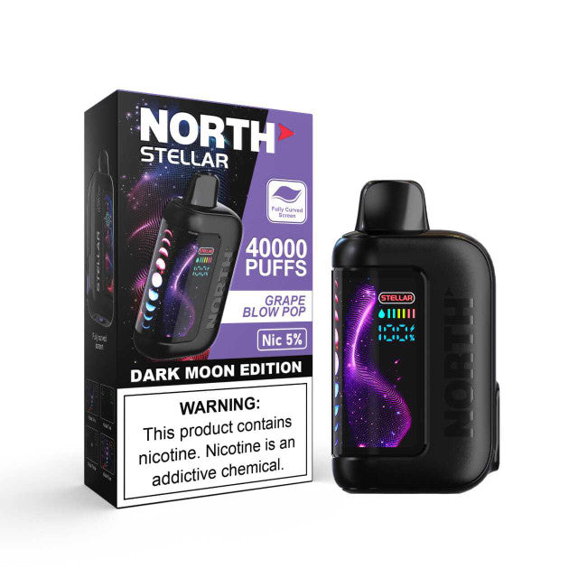NORTH STELLAR 40K PUFFS 5% DISPOSABLE DARK MOON EDITION (5PK/DISPLAY)