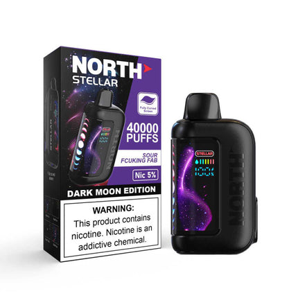 NORTH STELLAR 40K PUFFS 5% DISPOSABLE DARK MOON EDITION (5PK/DISPLAY)