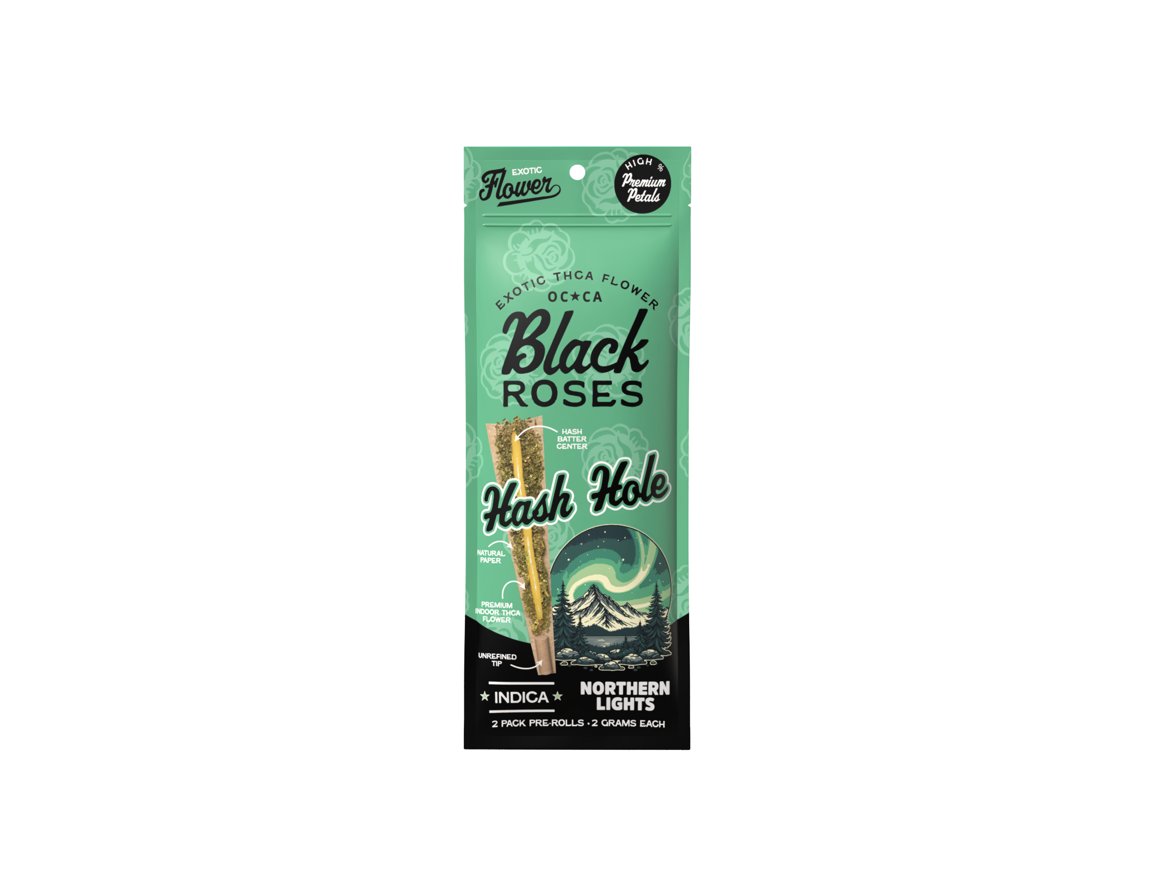 BLACK ROSE THC-A HASH HOLE (2 X 2G PER PACK)
