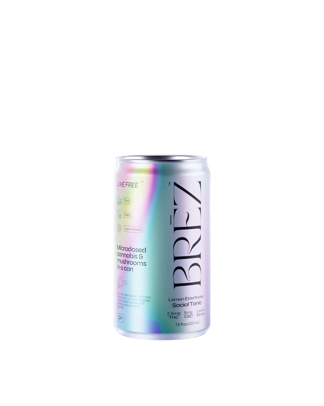 BREZ MUSHROOM INFUSED CANNABIS DRINK MICRO STRENGTH | LEMON ELDERFLOWER (4CT PACK)