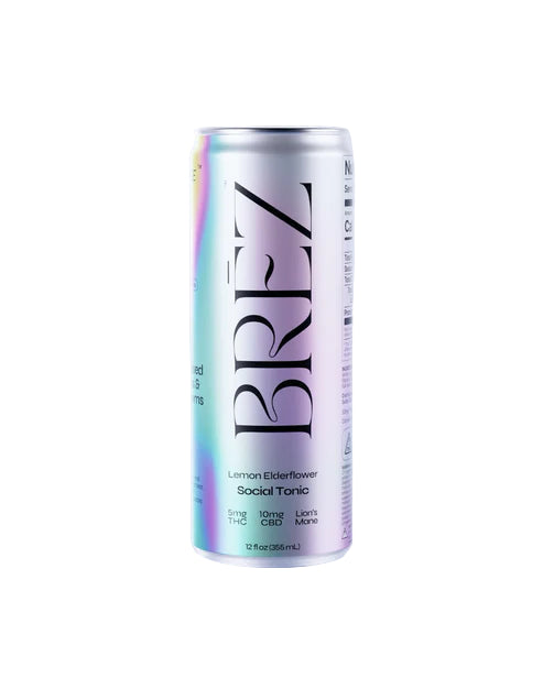 BREZ MUSHROOM INFUSED CANNABIS DRINK OG | LEMON ELDERFLOWER (4CT PACK)