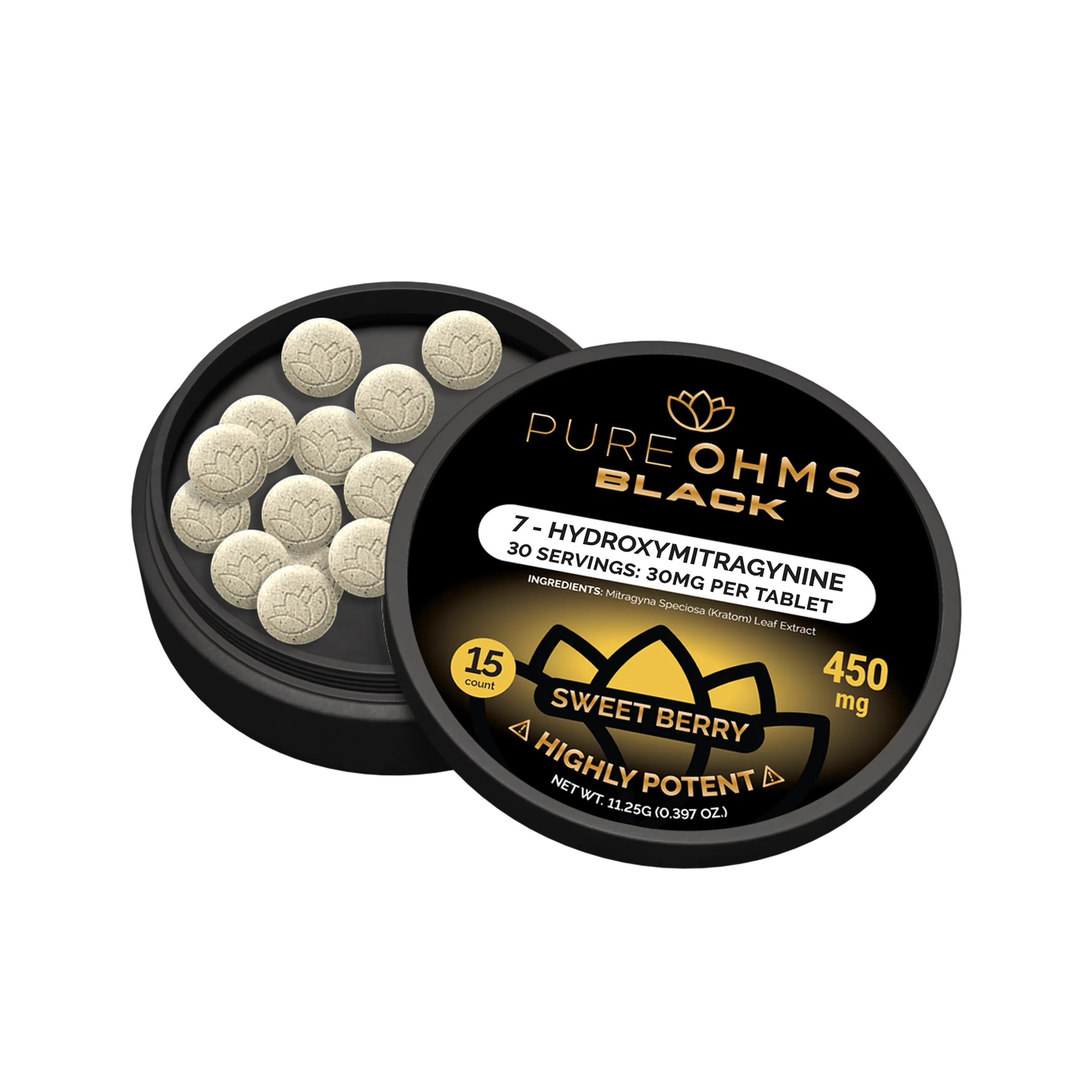 PUREOHMS BLACK 30MG (15CT TIN) | SWEET BERRY