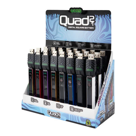 OOZE QUAD 2 BATTERY (24CT DISPLAY) | ASSORTED COLORS