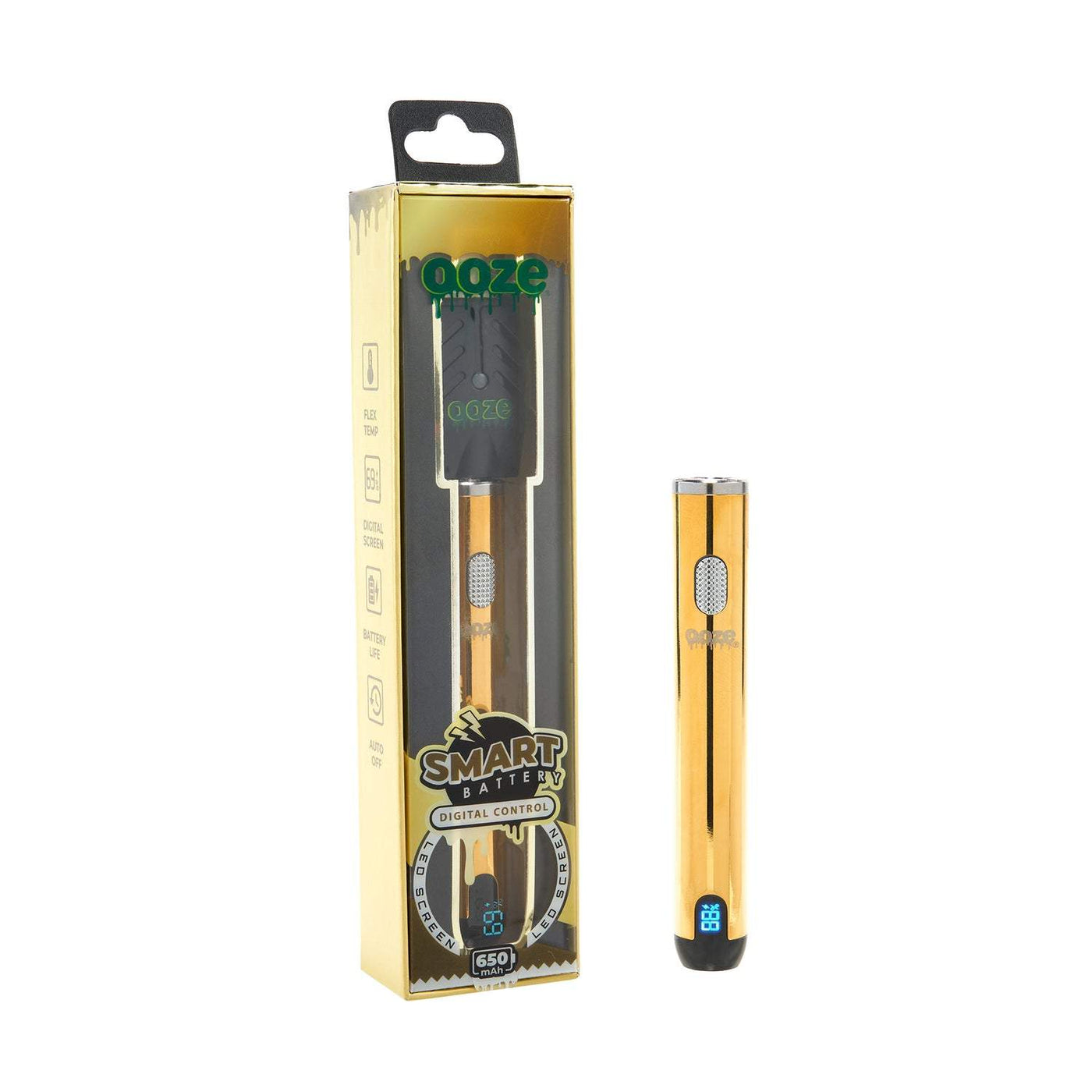 OOZE SMART BATTERY 650mAH DIGITAL CONTROL FLEX TEMP LUCKY GOLD 840212424641