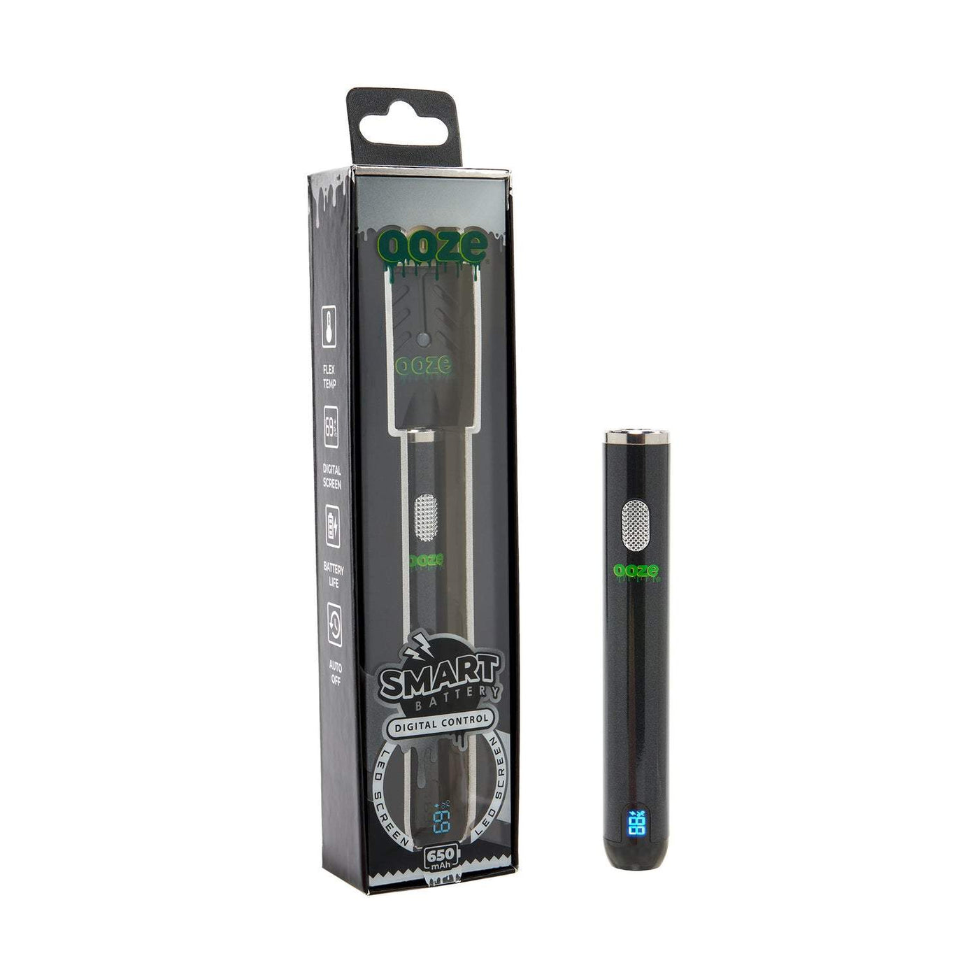 OOZE SMART BATTERY 650mAH DIGITAL CONTROL FLEX TEMP PANTHER BLACK 840212424610