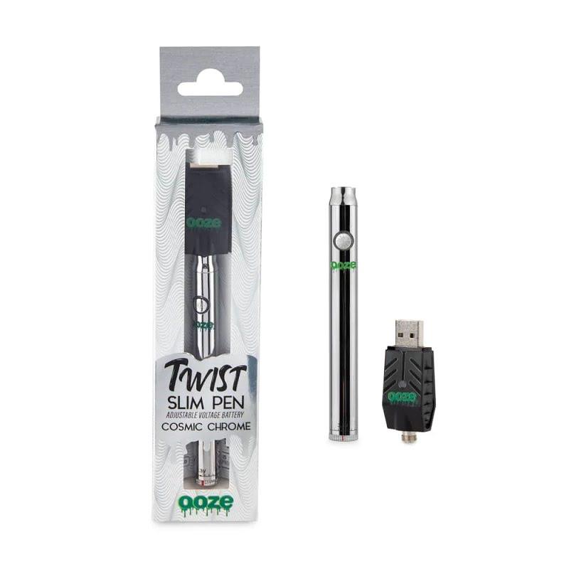 OOZE TWIST SLIM PEN BATTERY COSMIC CHROME 857493007289