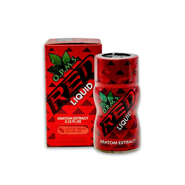 OPMS - RED LIQUID EXTRACT KRATOM SHOT 8.8ML / BOTTLE 50CT TRAY