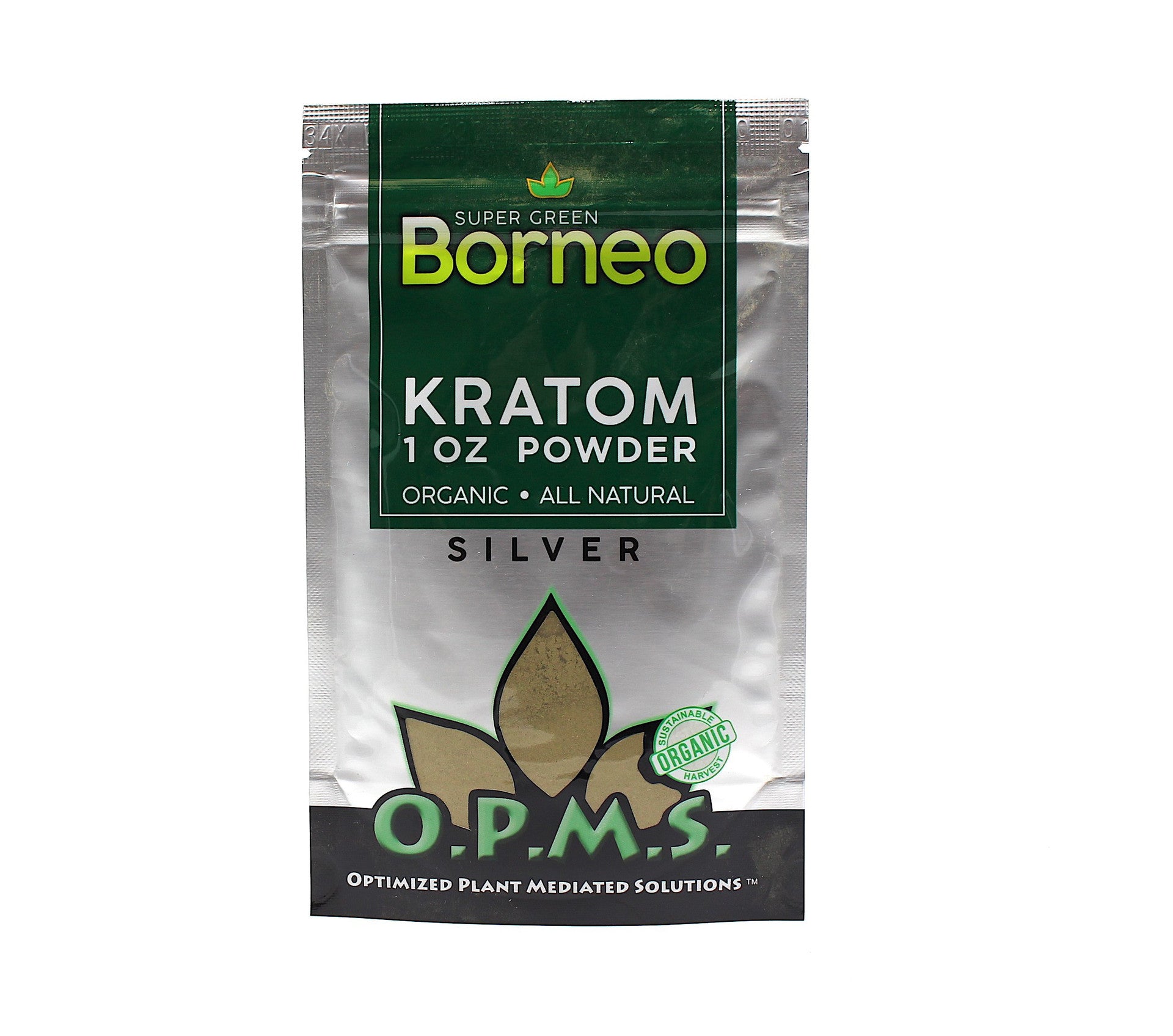OPMS SILVER KRATOM 1OZ POWDER