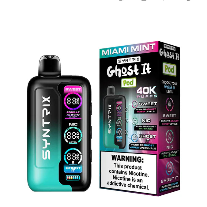 SYNTRIX GHOST IT 40K DISPOSABLE (5CT DISPLAY)