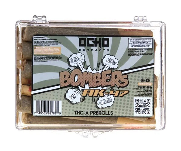 OCHO EXTRACTS BOMBERS 1 GRAM THC-A PRE ROLLS (20CT JAR) – Rising