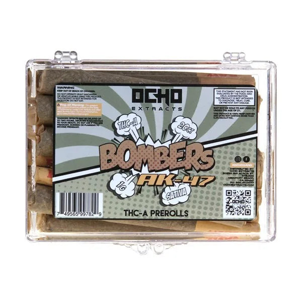 OCHO EXTRACTS BOMBERS 1 GRAM THC-A PRE ROLLS (20CT JAR)