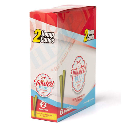 TWISTED HEMP CONES 2CT/PACK TWISTED HEMP CONES 2CT/PACK - BLUE RASPBERRY CHERRY 815970021104