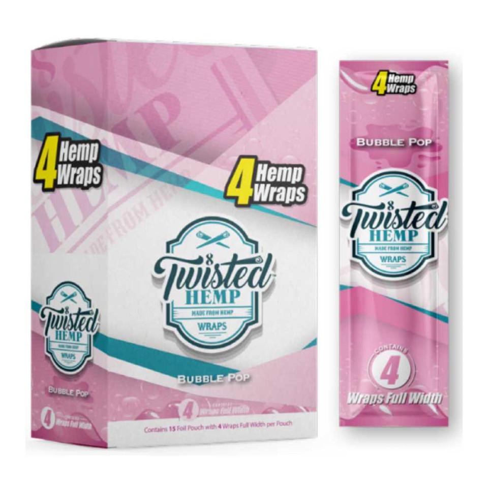 TWISTED HEMP WRAPS 4CT/PACK (15CT DISPLAY)