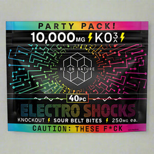 HI ON NATURE 10,000MG PARTY PACK KNOCKOUT SOUR BELTS 40PC/PACK 250MG EACH