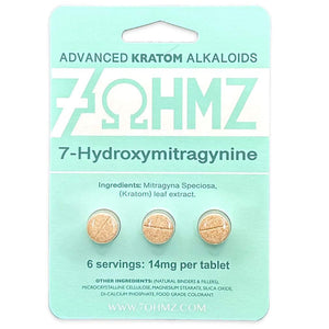7 -  OHMZ ADVANCED KRATOM ALKALOIDS 3 TABLETS / PACK 6 SERVINGS