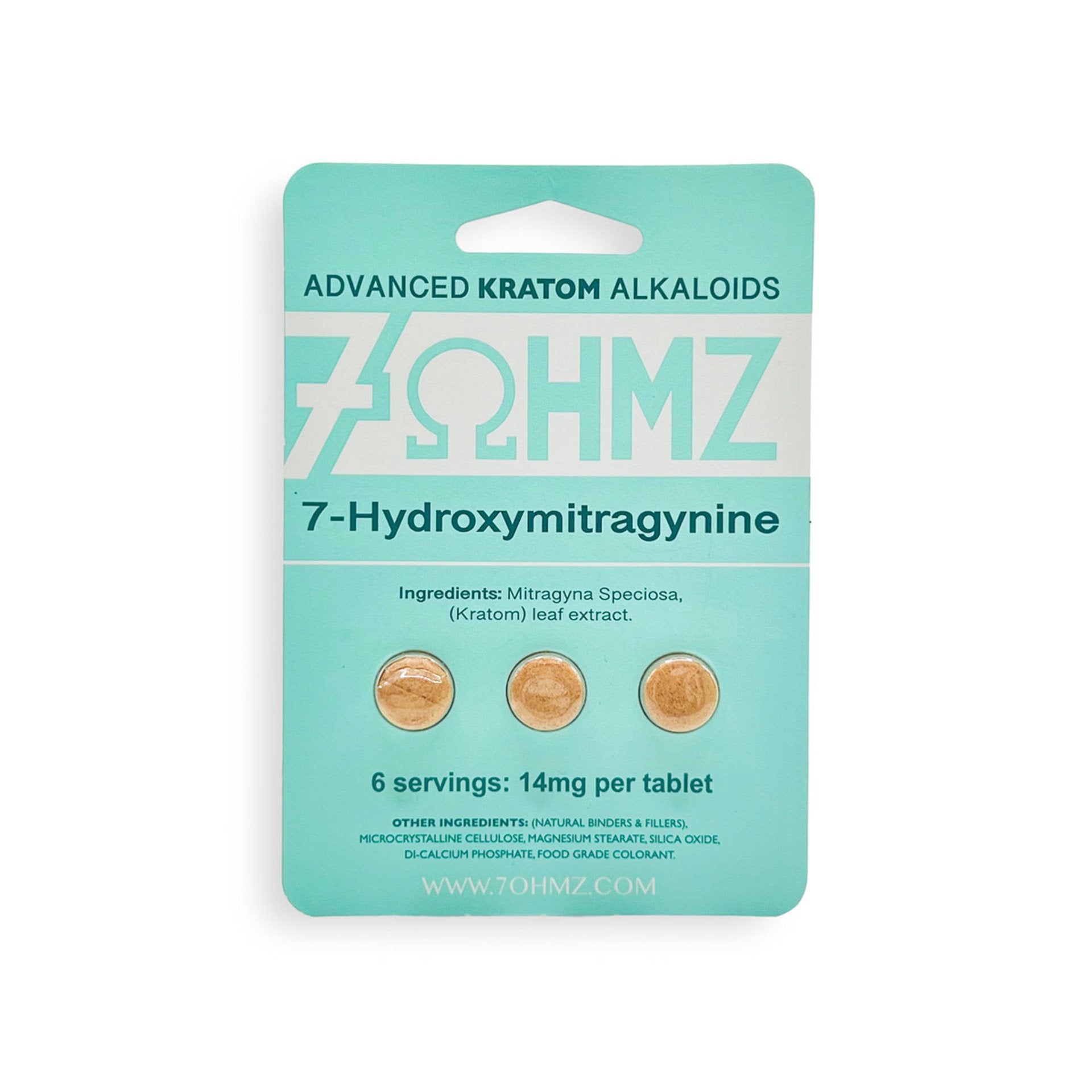 7OMHZ-HYDROXYMITRAGYNINE KRATOM ALKALOIDS 3 TABLETS / PACK 6 SERVINGS