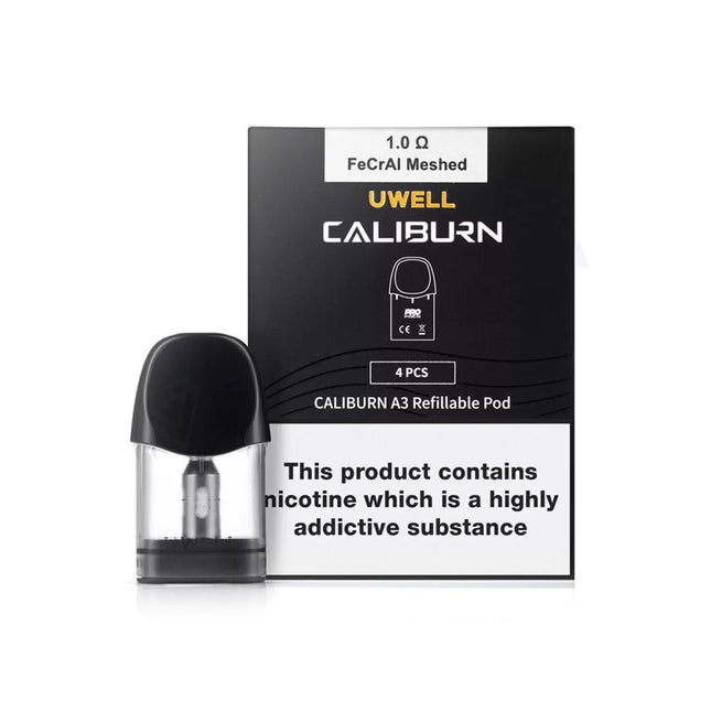 UWELL CALIBURN A3 REFILLABLE POD 0.8 OHM 4PCS/PACK Default Title 6941736514031