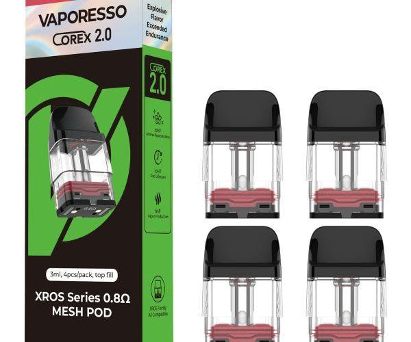 vaporesso xros 0.8 mesh pod VAPORESO COREX 2.0 XROS SERIES 0.8 OHM MESH POD 3ML (4PC/PACK) – Rising  Wholesale Inc