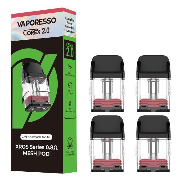 VAPORESO COREX 2.0 XROS SERIES 0.8 OHM MESH POD 3ML (4PC/PACK) Default Title 6943498659029