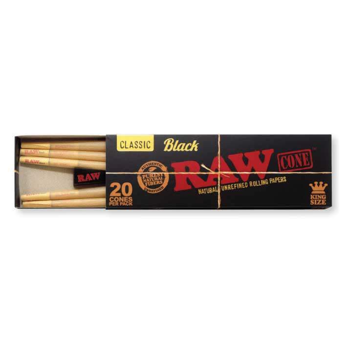 RAW BLACK CLASSIC CONE KING SIZE 20CT/PACK