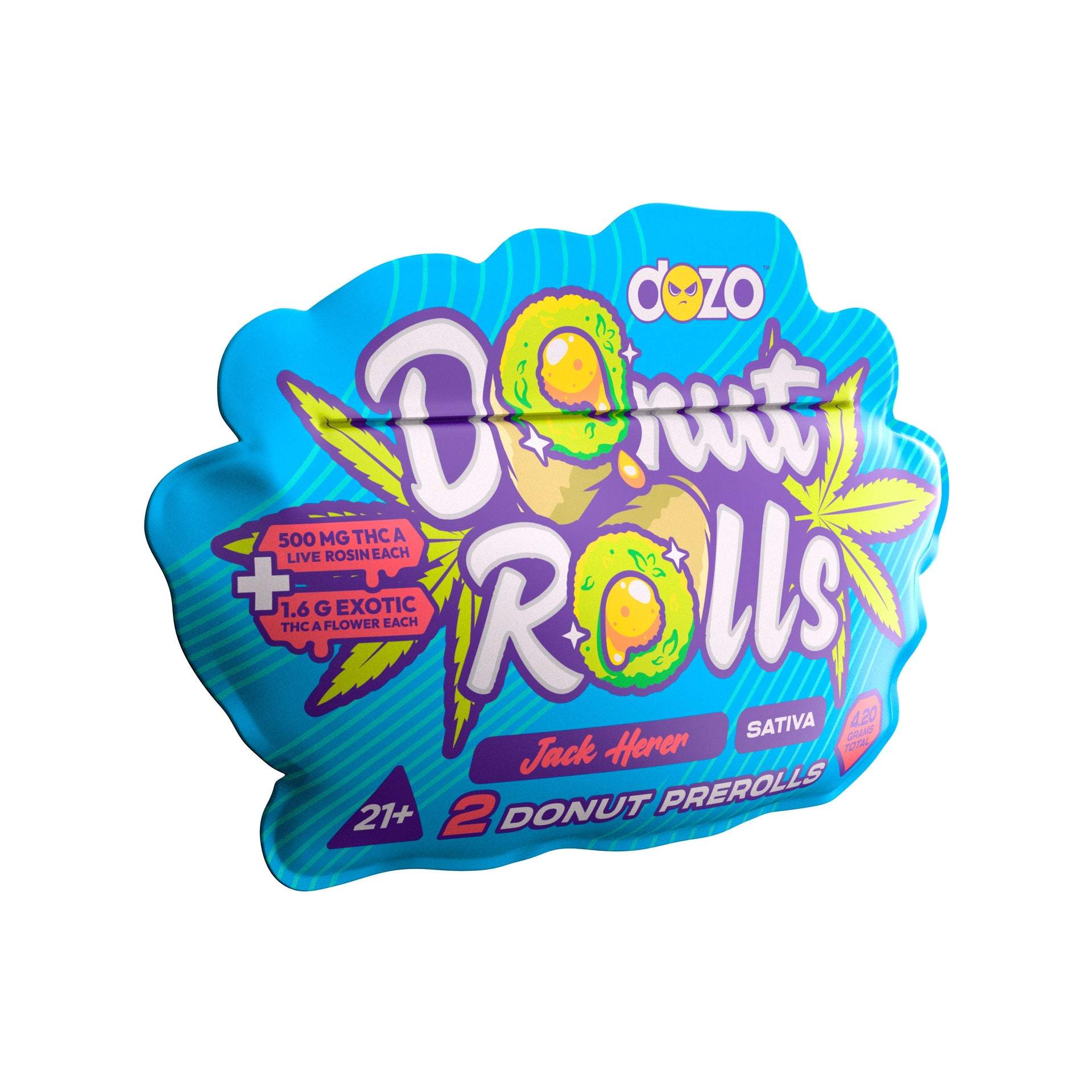 DOZO DONUT PRE ROLLS LIVE ROSIN THC-A (2 X 2.1G EACH / PACK)
