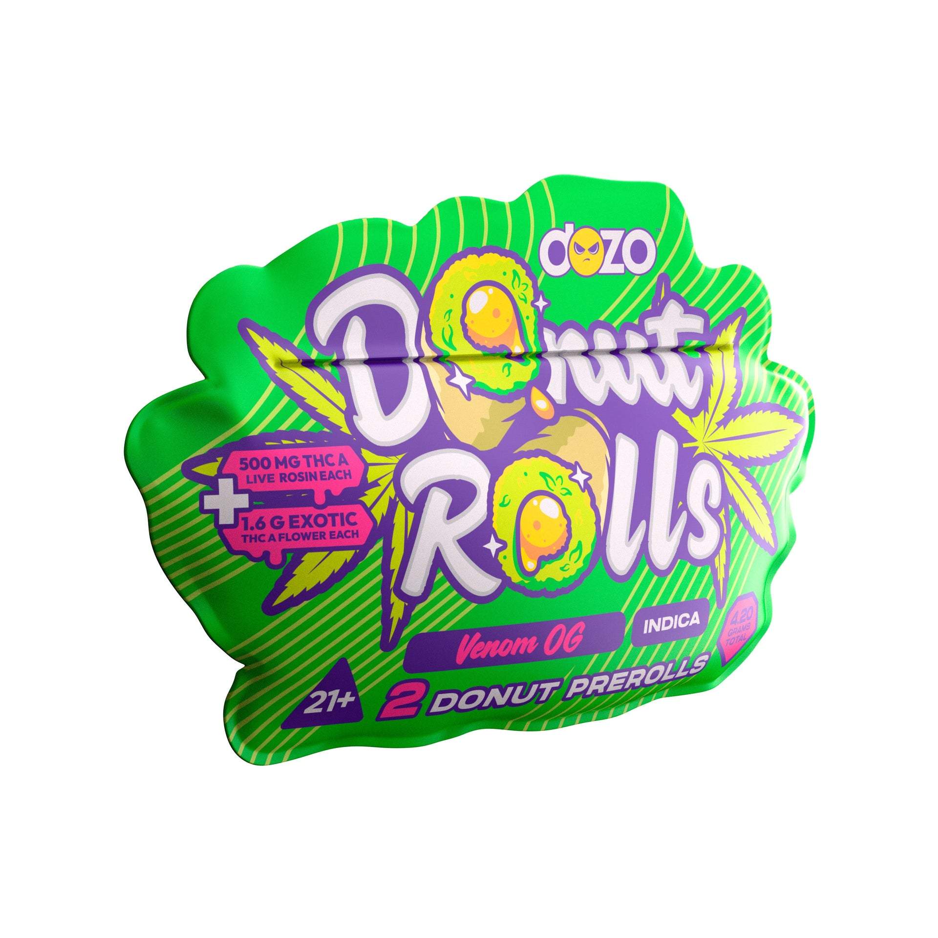 DOZO DONUT PRE ROLLS LIVE ROSIN THC-A (2 X 2.1G EACH / PACK)