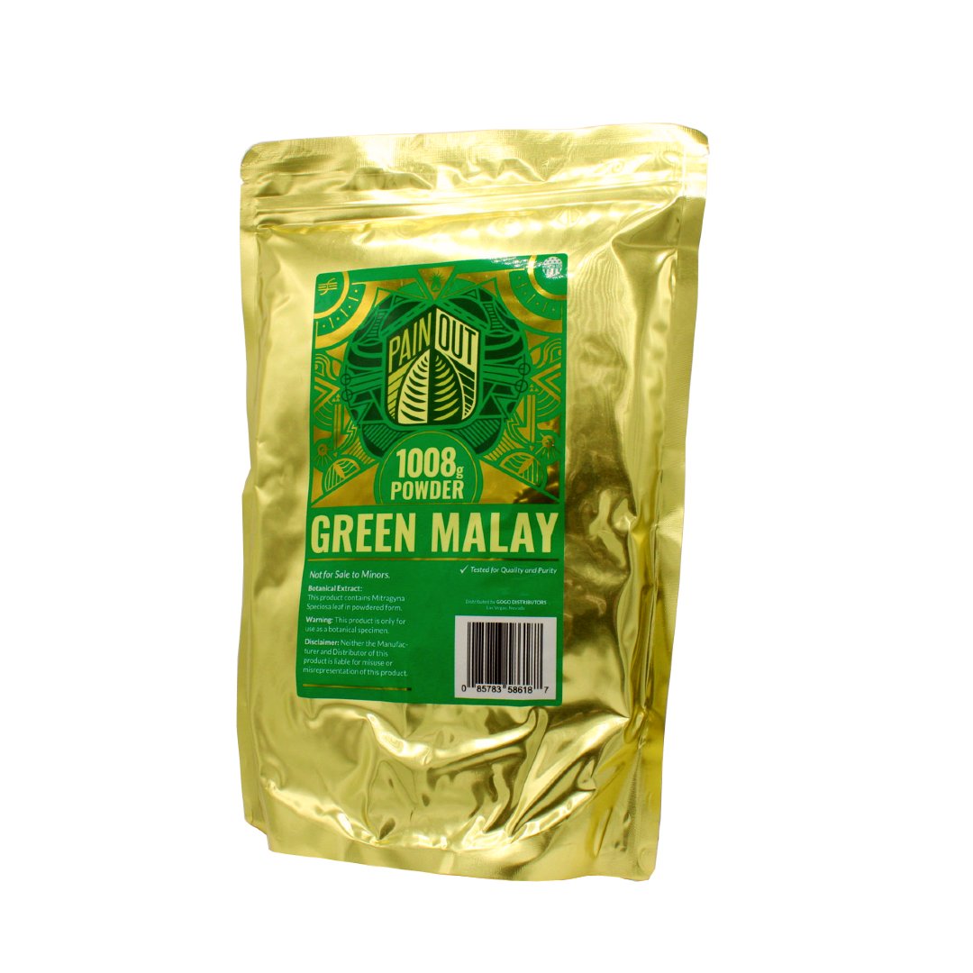 PAIN OUT KRATOM 1008 GRAM POWDER GREEN MALAY 85783586187