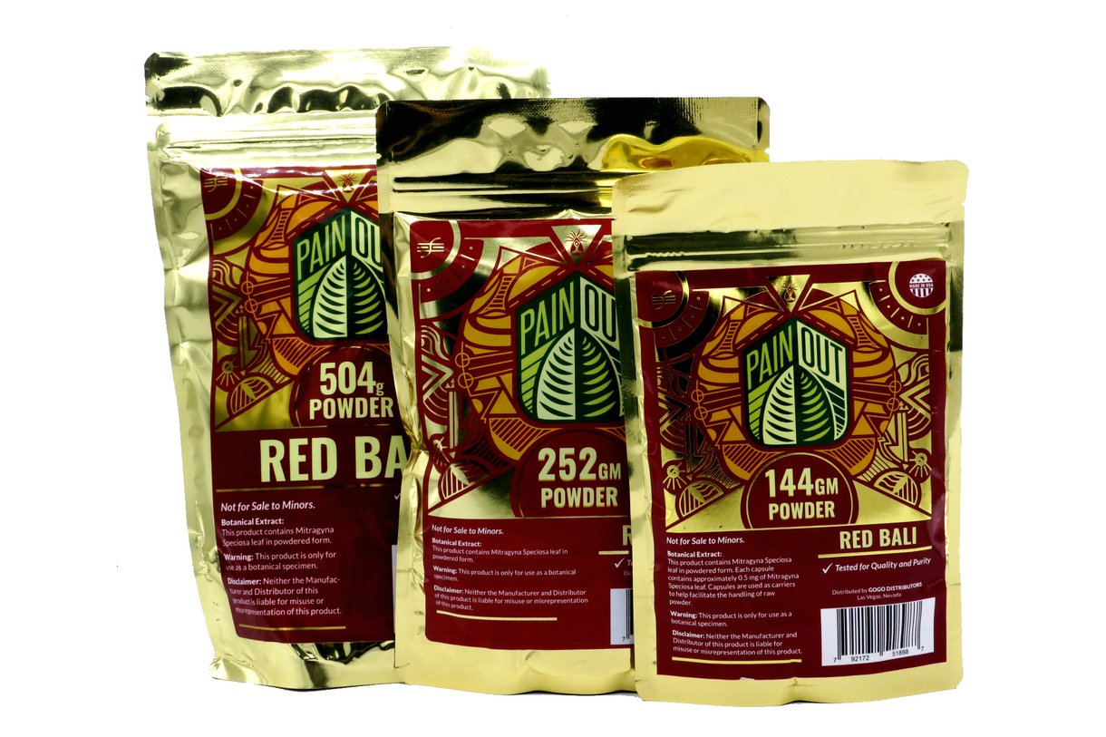 PAIN OUT KRATOM 1008 GRAM POWDER RED BALI 85783586170
