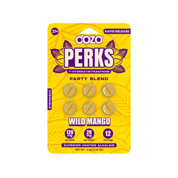 DOZO PERKS 7-HYDROXYMITRAGYNINE 20MG/TABLET (6CT/PACK)
