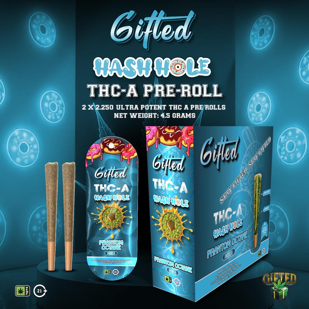 GIFTED 2.25 GRAM THC-A HASH HOLES (2CT PACK)