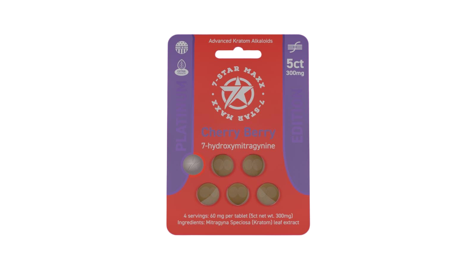 7-STAR MAXX 7-HYDROXY 60MG TABLET (5CT/PACK)