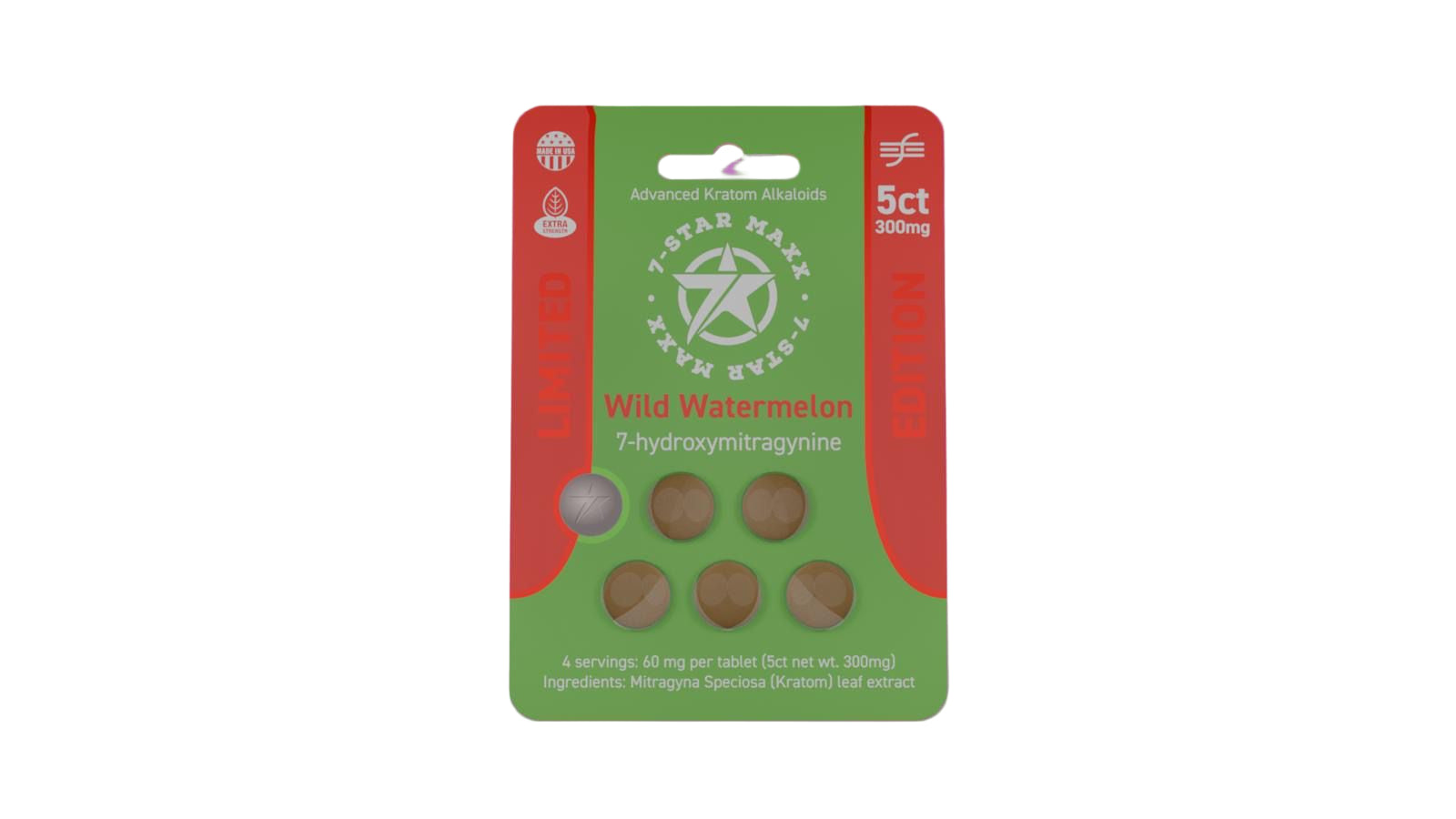7-STAR MAXX 7-HYDROXY 60MG TABLET (5CT/PACK)