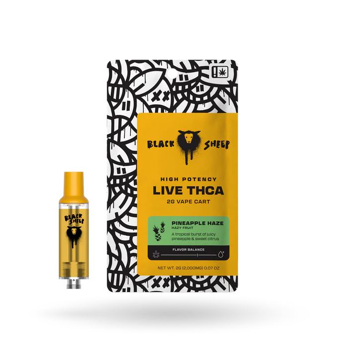 BLACK SHEEP HIGH POTENCY LIVE THCA 2G CART