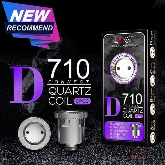 LOOKAH 710 QUARTZ COIL TYPE D DUAL HOLE 5CT/PK