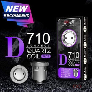 LOOKAH 710 QUARTZ COIL TYPE D DUAL HOLE 5CT/PK
