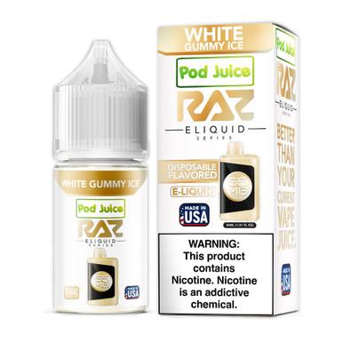 POD JUICE RAZ SALT NIC 30MLL WHITE GUMMY ICE 55MG 818553530215