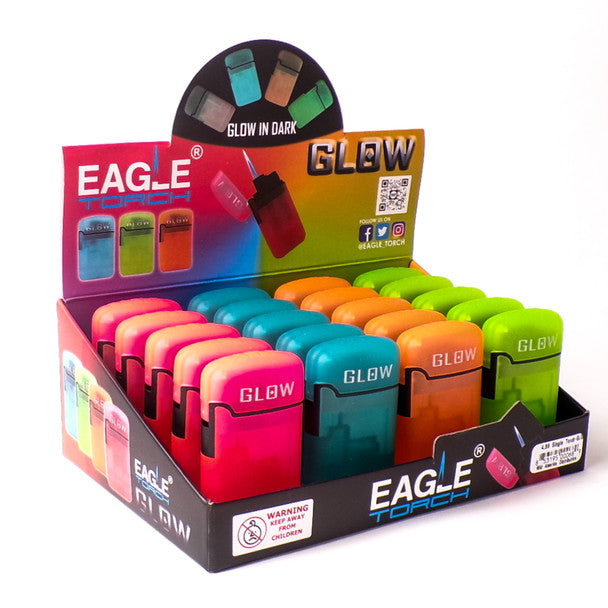 EAGLE TORCH LIGHTERS 20CT DISPLAY | GLOW DESIGN