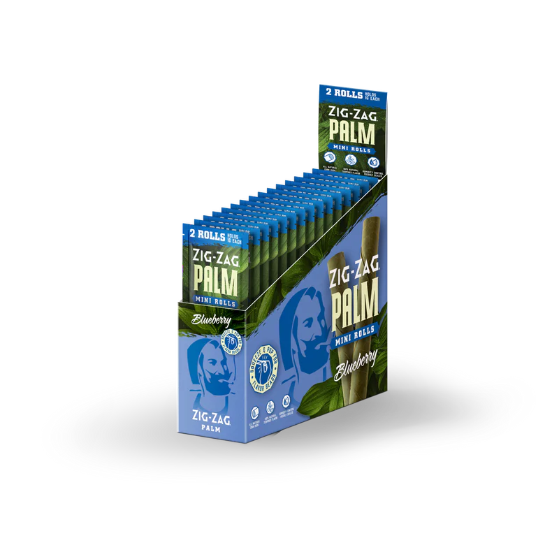 ZIG-ZAG MINI PALM ROLLS (2CT/PACK) HOLDS 1 GRAM EACH 15PACK/DISPLAY