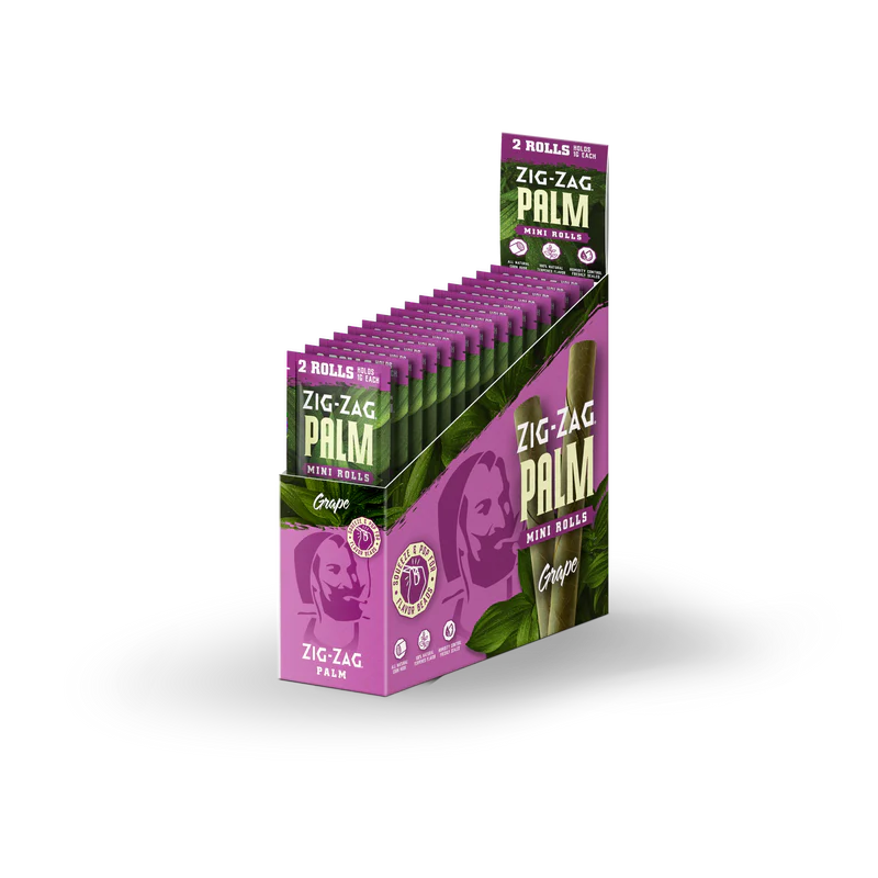 ZIG-ZAG MINI PALM ROLLS (2CT/PACK) HOLDS 1 GRAM EACH 15PACK/DISPLAY