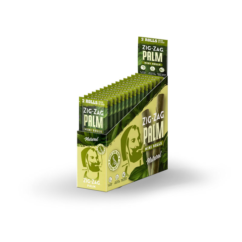 ZIG-ZAG MINI PALM ROLLS (2CT/PACK) HOLDS 1 GRAM EACH 15PACK/DISPLAY