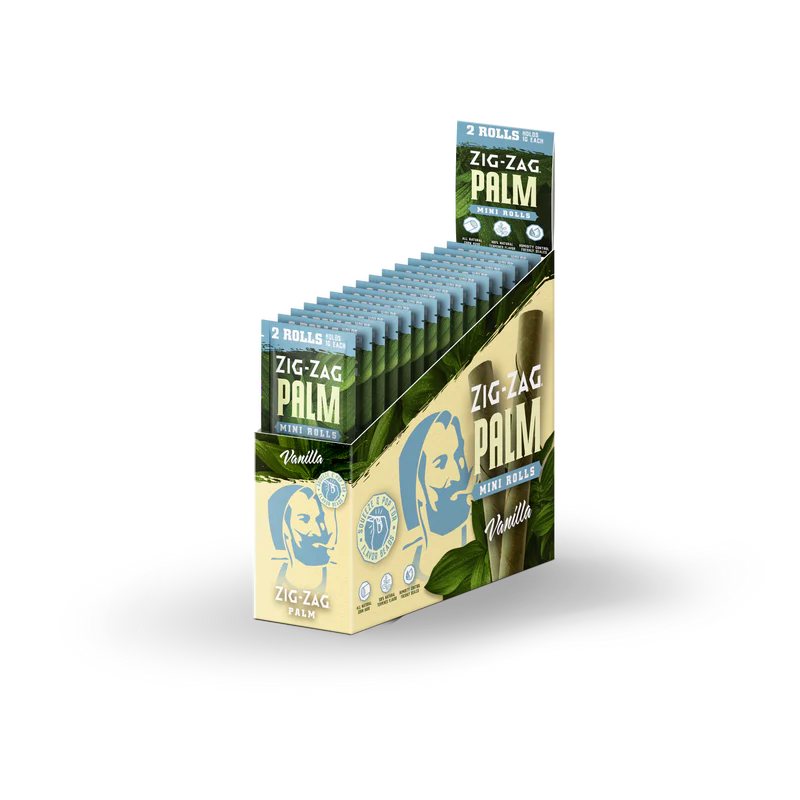ZIG-ZAG MINI PALM ROLLS (2CT/PACK) HOLDS 1 GRAM EACH 15PACK/DISPLAY