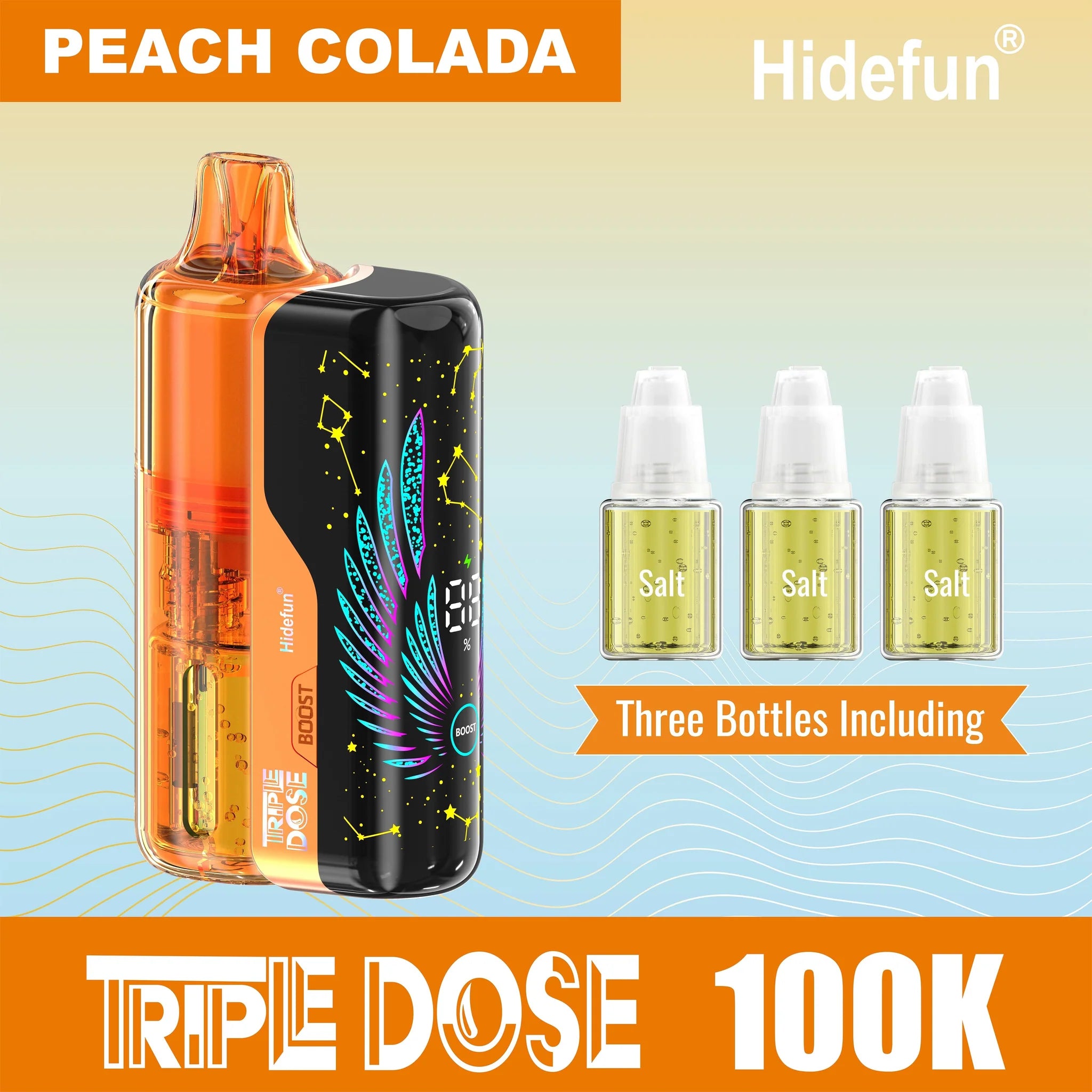 HIDEFUN TRIPLE DOSE DISPOSABLE POD 100K PUFFS (5CT DISPLAY)