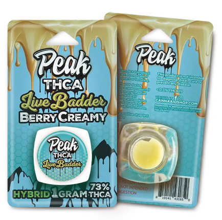 PEAK 1 GRAM THC-A LIVE BADDER | BERRY CREAM (HYBRID)