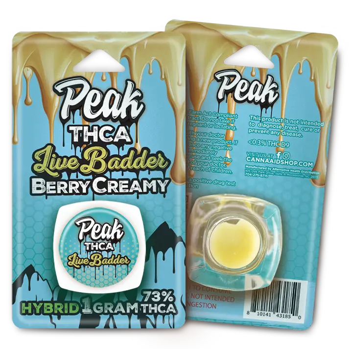 PEAK 1 GRAM THC-A LIVE BADDER | BERRY CREAM (HYBRID)