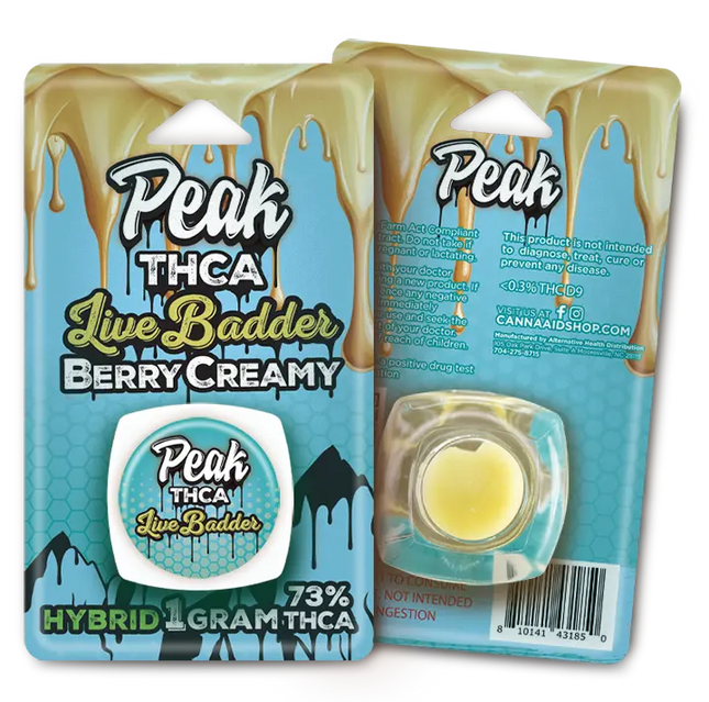 PEAK 1 GRAM THC-A LIVE BADDER | BERRY CREAM (HYBRID)